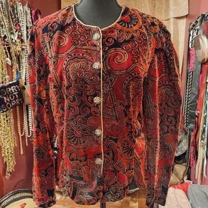 Another‎ Thyme Vintage Velvet Burgundy Blazer L